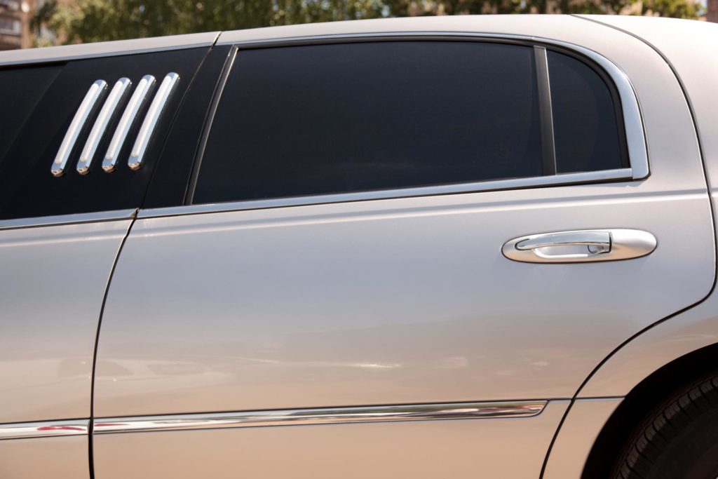 close up limousine car door