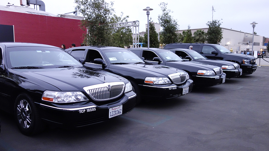 limousine cars lined up